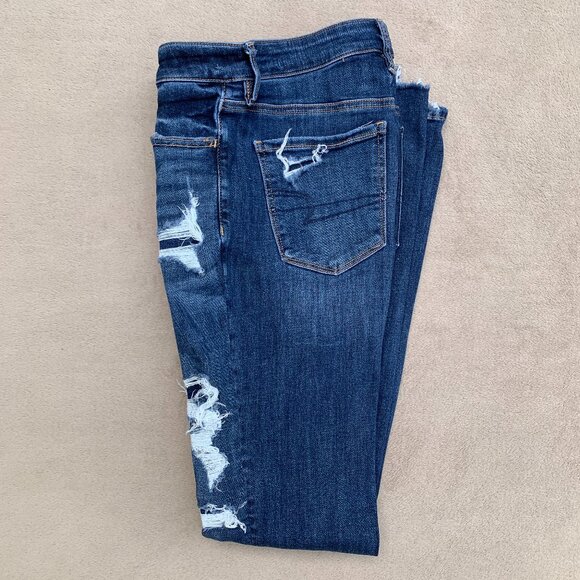 American Eagle Outfitters Next Level Stretch Distressed Super Hi-Rise Jeggings - Picture 5 of 15